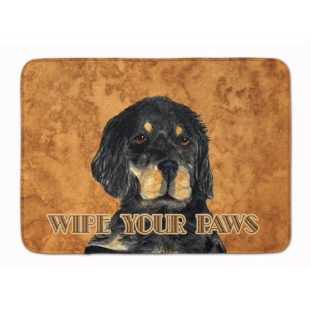 Carolines Treasures Gordon Setter Wipe Your Paws Machine Washable Memory Foam Mat SS4885RUG